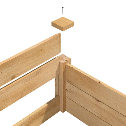 Greenes Fence Classic Cedar Raised Garden Bed, 4' x 8' x 10.5" (1/2" Thick) - Made in USA with North American Cedar