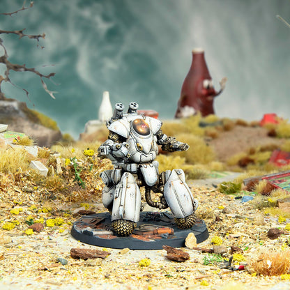 Modiphius Entertainment: Fallout: Wasteland Warfare - Robots: Space Sentry - 1 Figure, 32mm Unpainted Resin Miniatures, Tabletop RPG, Nuka World Wave