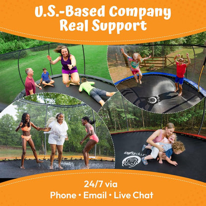 JUMPZYLLA Trampoline Outdoor 8FT 10FT 12FT 14FT 15FT 16FT with Enclosure and Ladder, ASTM Approved Recreational Trampoline for Kids and Adults, Anti-Rust Coated Frame (Gray, 8FT)
