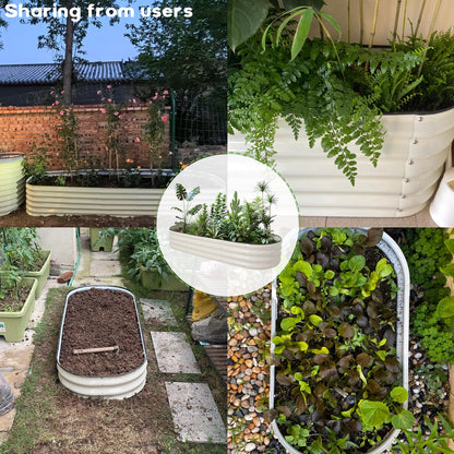ToBoom Galvanized Raised Garden Bed Kit Outdoor Metal Garden Planter Box for Backyard Gardening, Planting Vegetables, and Patio (70.8"x23.6"x11.8")