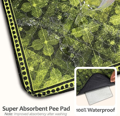 Washable Pee Pads for Dogs, Reusable Puppy Potty Training Pads, Ultra-Absorbent Thick Waterproof Leak-Proof Non-Slip Pads & Mat for Crate, Playpen, Floor, Whelping & Housebreaking , 2 Pack 48"x72"