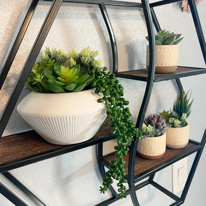 Admired by Nature 7.5" Ceramic Flower Planter Decorative Pot for Indoor Plant Succulent Home Décor, White