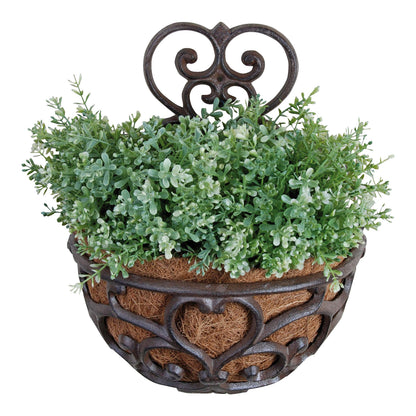 Esschert Design USA BPH51 Half Round Cast Iron Wall Planter