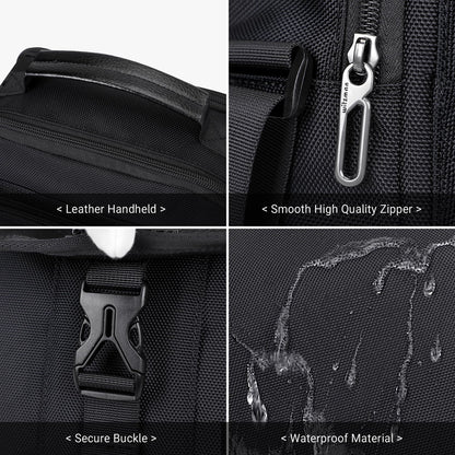 WITZMAN Crossbody Bags for Men Travel Shoulder Bag Lightweight Man Purse Small Casual Messenger Bag for Work Traveling（B699 Black）