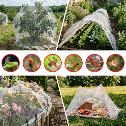 Ultra Fine 10'x20' Garden Netting,Pest Barrier & Bird Netting, Plant Mesh Net Row Cover for Garden,Greenhouse,Patio,Raised Beds, Protecting Vegetables, Flowers, Trees