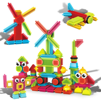 PicassoTiles Toys 112 Piece Hedgehog Blocks STEM Building Tiles Set Construction Learning Toy Stacking Interlock Block, Creativity Beyond Imagination, Inspirational, Recreational, Educational PTB112