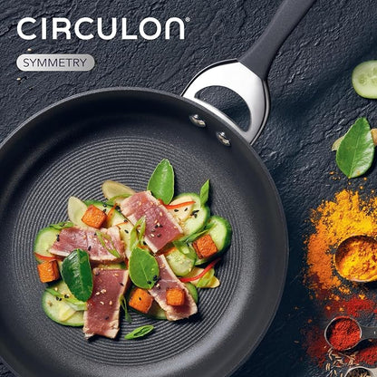 Circulon Symmetry Hard Anodized Nonstick Induction Frying Pan, 8.5-Inch Fry Pan, Black (Pack of 4)