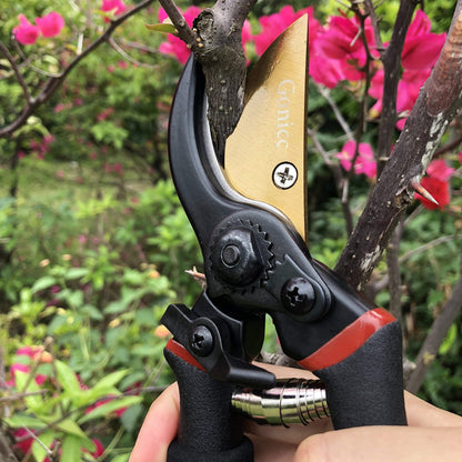 gonicc 8" Professional Premium Titanium Bypass Pruning Shears (GPPS-1003), Hand Pruners, Garden Clippers, Bonsai Cutters