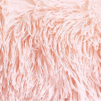 Best Friends by Sheri The Original Calming Donut Dog Bed for Small Dogs up to 25 lbs, Shag Faux Fur, Cotton Candy Pink, 23" x 23"