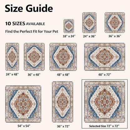 Washable Pee Pads for Dogs, Reusable Puppy Potty Training Pads, Ultra-Absorbent Thick Waterproof Leak-Proof Non-Slip Pads & Mat for Crate, Playpen, Floor, Whelping & Housebreaking , 1 Pack 72"x72"