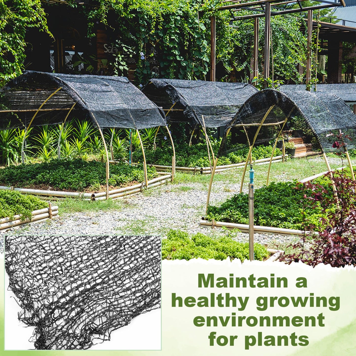 Wesnoy Bird Netting for Garden 14 x 14 ft Garden Netting with 1/4 Inch Mesh Heavy Duty Gardening Protection Mesh for Fruits, Vegetables, Trees, Flowers, Deer, Shields Plants from Birds