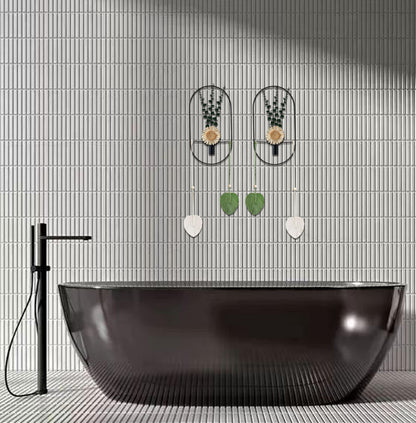 Black Wall Mounted Metal Planter, 2 Piece Set, Large Wall Hanging Vase with Faux Plants, Plant Wall Decor for Living Room, Bedroom, Bathroom, Dining Room