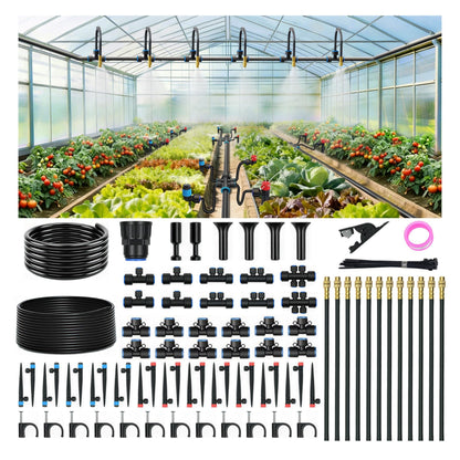 Drip Irrigation Kit for Garden, Automatic Watering System with Quick Connect Fittings, Adjustable Spray Nozzles, Water Saving Irrigation System for Yard, Greenhouse, Lawn & Potted Plants (106FT)