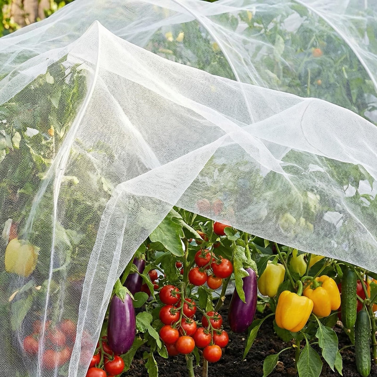 10FT x 20FT Garden Netting Ultra Fine Mesh Netting Plant Cover Insect Bird Netting Barrier for Garden Protection Row Cover for Raised Beds/Greenhouse Vegetables Fruits Flowers Trees