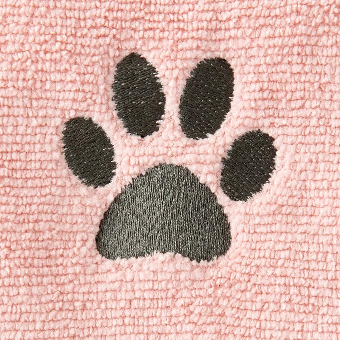 Ritz Premium Embroidered Microfiber Pet Towel (3-Pack), 18" x 28", Highly Absorbent, Fast-Drying, Long-Lasting, Super Soft 80% Polyester and 20% Polyamide Pet Cloth, Blush Pink