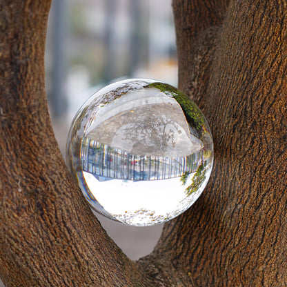 QFkris 80mm Clear Crystal Ball with Stand for Fortune Teller Divination Crystal Sphere for Magic, 3.1inch Decorative Ball for Lensball Photography, Feng Shui