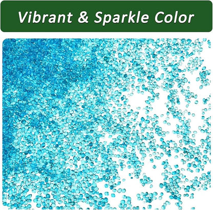 BXI 2.2 Lbs Small Aquarium Substrate Gravel Sand, Polished Smooth Fish Tank Gravel, Colorfast Uncoated Vibrant Blue Sea Glass, Decorative Stones for Vase Fillers, Fairy Garden, Potted Plants