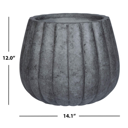 Safavieh Outdoor Collection Kaston Grey Concrete Planter (Fully Assembled)