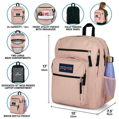 JanSport Laptop Backpack - Computer Bag with 2 Compartments, Ergonomic Shoulder Straps, 15” Laptop Sleeve, Haul Handle - Blue Dusk
