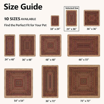 Cat Litter Mat 2 Pack, 24"x36" Litter Trapping Mats for Litter Box, Non-Slip, Super Absorbent & Urine Proof, Machine Washable, Reusable Pee Pads for Cats, Dogs, Rabbits and Guinea Pigs