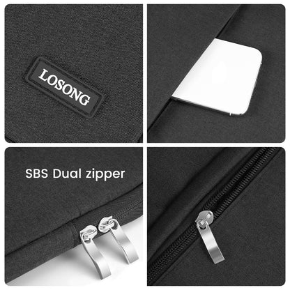 Portable Monitor Case 15.6 Inch, Protective Carrying Sleeve for Most 16.1/15.6 in Monitors, Water Resistant Portable Laptop Display Bag with Accessory Pocket, Size-15.3"x9.8" Black