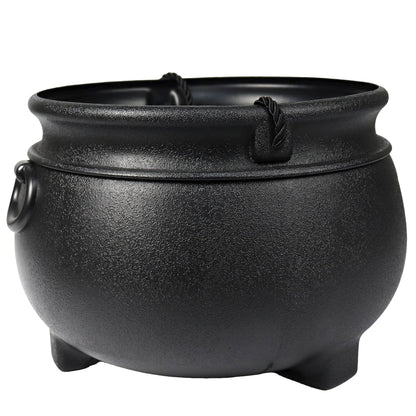 GIFTEXPRESS 12" Black Cauldron - Large Plastic St. Patrick's Day Pot of Gold Coin Party Bucket Decor - Halloween Witch Kettle For Candy, Treats & Punch Bowl