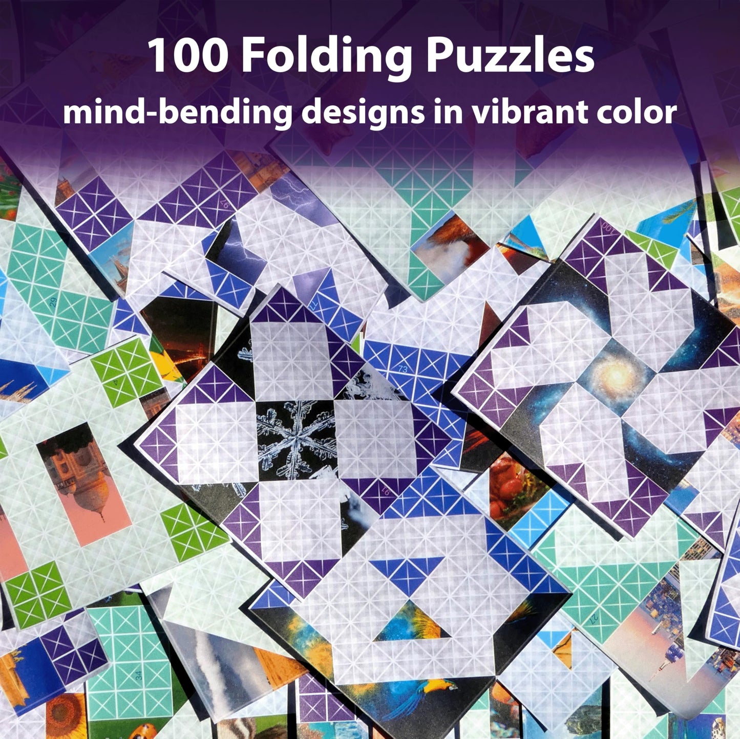 FOLDOLOGY - The Origami Puzzle Game! Brain Teasers for Tweens, Teens & Adults | Travel Game, STEM Toy | Fold the Paper, Complete the Picture | 100 Puzzles | Gift for Ages 10+