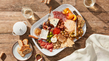 Le Creuset Stoneware Serving Platter, 14 in., Sea Salt