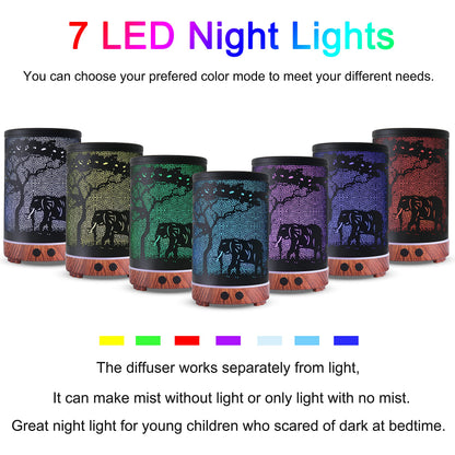 Essential Oils Diffuser,Aromatherapy Diffuser,Birthday for Women Mom Grandma,Metal Cool Mist Humidifier with 7 Colors Lights Waterless Auto Off Air Diffusers (Dragonfly)