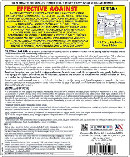 STAR BRITE Performacide 1 Gallon Refill (3 Pack) – Kills Parvo Virus, Ideal for Veterinary Hospitals & Kennels