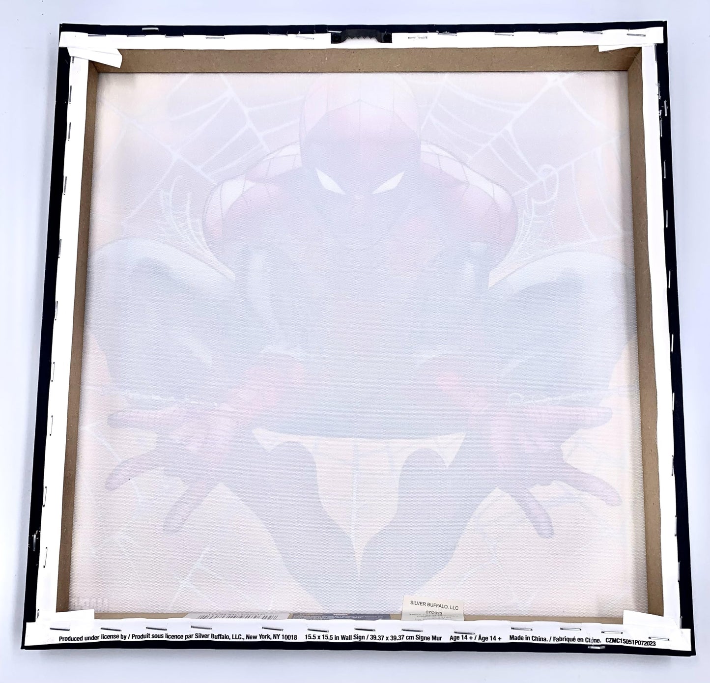 Silver Buffalo Spider-Man 15x15 inch Canvas Wall Art - Spiderman Shooting Webs Picture Poster Wall Decor