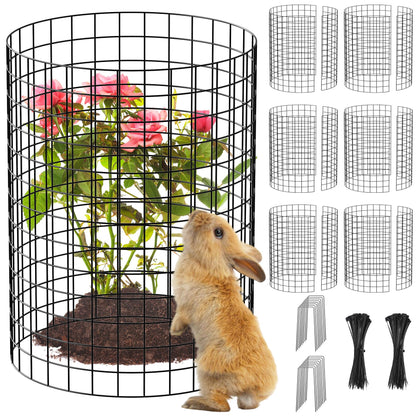 Nexum 45Pcs Plant Protectors from Animals – 16" x 12" Metal Tree Trunk Guards, Garden Plant Cloches & Expandable Plant Cages to Protect from Deer, Rabbits & Lawn