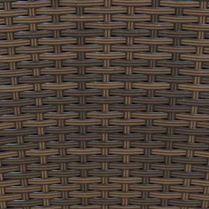 Sunnydaze Square Tall Wicker Outdoor Planter Set of 2 - Polyrattan Large Outdoor Planters for Porch, Patio or Garden - 24" Tall Plant Pots - Brown