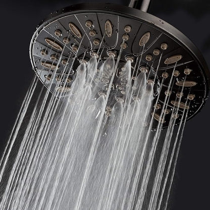 AquaDance Oil Rubbed Bronze High Pressure 6-Setting 7" Rain Shower Head – Angle Adjustable, Anti-Clog Showerhead Jets, Tool-Free Installation-USA Standard Certified-U.S. Brand – 1.8 GPM