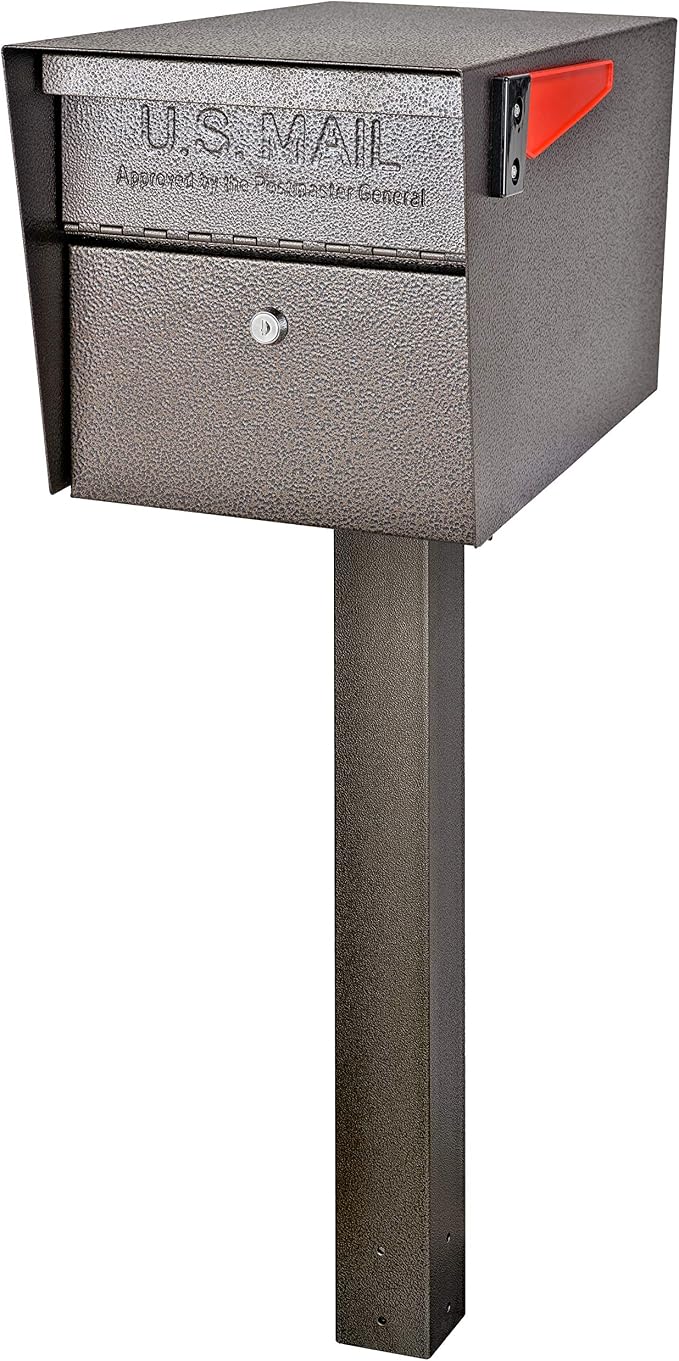 Mail Boss 7123, Bronze In-Ground Mounting Post, 44 x 4 x 4 inches, for Use with Mailbox,Medium