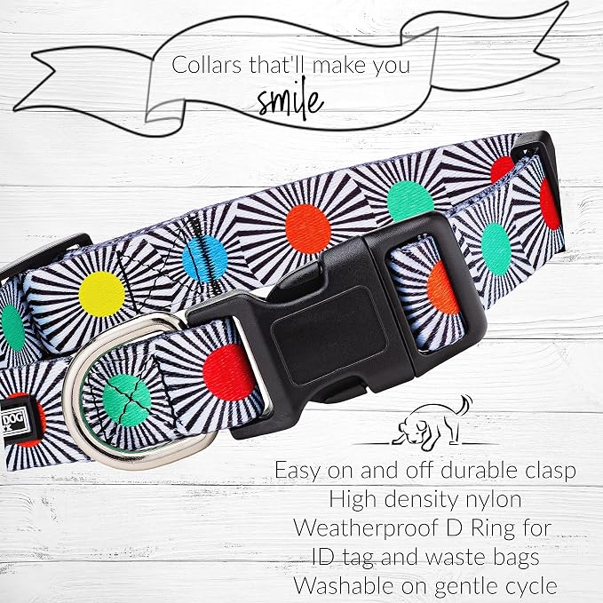 Lucky Love Dog, Adjustable Fun Style Collar and Leash Set for Dogs, Bright Color Matching Dog Collar and Leash - (X-Small, SOCO Combo)