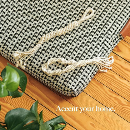 LAY LO Natural Cotton Dog Rope Toy for Small & Medium Dogs, Non-Toxic Rope Toy, 2-Pack Puppy Teething Toy, Durable Boho Dog Toys with Handle