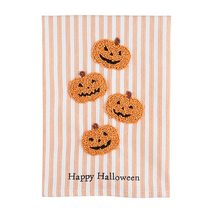 Mud Pie Halloween Bead Towel, Pumpkin, 26" x 14"
