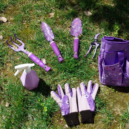 LZPTYYSN Gardening Gifts for Women, Garden Tool Set, Heavy Duty Gardening Hand Tools with Garden Tool Bag, Purple