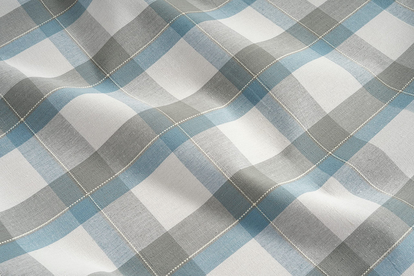 Casa De Lan Rectangle Table Cloth - Table Cover - Cotton Mitered Stitched - Checks Table Covers for Kitchen Dining, Wedding, Decorations, & Parties - 60x104 in - Blue Tartan