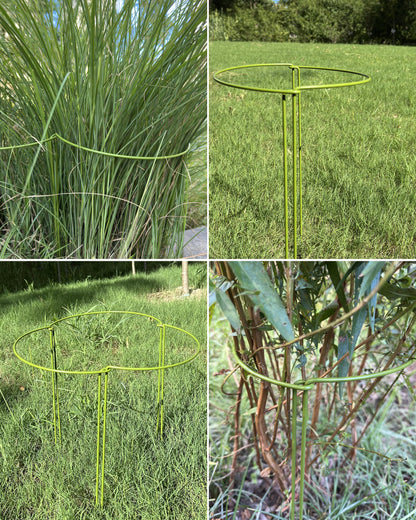10-Pack Plant Support Stakes, Heavy Duty Steel Plant Stakes as Monstera Plant Support & Peony Cages, Metal Garden Stakes for Indoor Outdoor Plants, Snake Plant & Vine Support, 10" W x 15.8" H