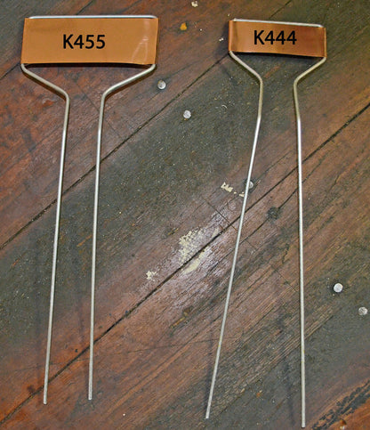 Bosmere Small-Faced Copper Plate Metal Plant Marker, 10" High (Pack of 20)