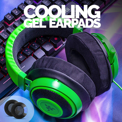 Brainwavz Gaming Earpads for Razer Kraken & Other Gaming Headsets & AKG 701 Q701 & Other Headphones (See List, Dimensions & Video), Cooling Gel, Memory Foam, Micro Suede, XL Round Black