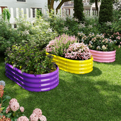Galvanized Metal Planter Raised Garden Bed Kit for Gardening Outdoor，6x3x2ft Planter Grow Garden Box Raised Flower Bed，Long Vegetable Clearance Herb Raised Garden Beds For Container Gardening