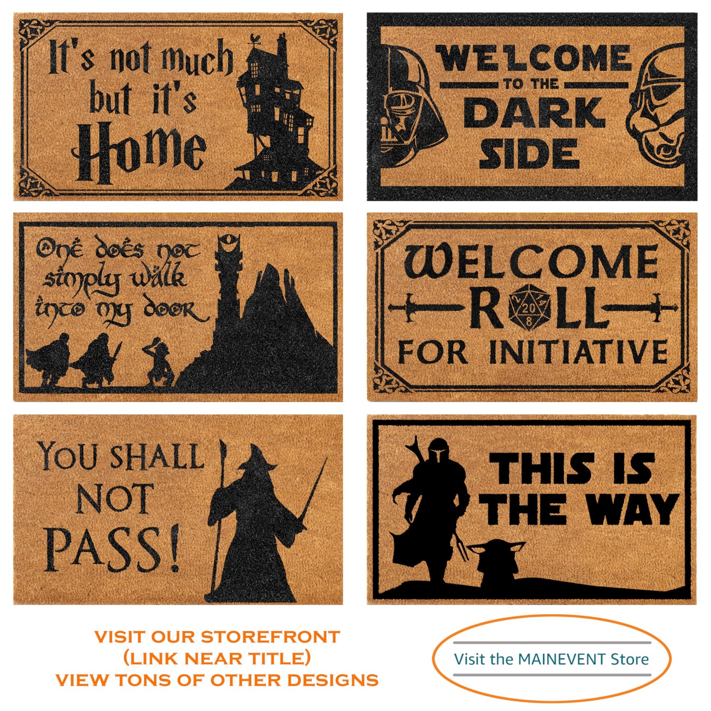 MAINEVENT It's Not Much but It's Home Door Mat 30x17 Inch, Nerd Welcome Mat for Covered Outdoor Area, Wizarding Rug, Wizarding Geeky Doormat, Geek Outdoor Decor, Funny Nerd Gift