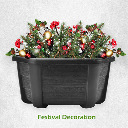 ORIMERC 9.8 inch 3 Pack Wall Hanging Planters Pots for Indoor Plants Wall Plants Holder with Drainage Hole Balcony Planters Railing Hanging Pot Fence Vertical Living Mount Outdoor with Hooks/Screws