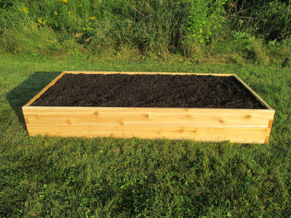 Infinite Cedar Premium Cedar Raised Garden Bed - 3' x 6' x 11" - Handcrafted in Maine from North American Western Red Cedar Wood