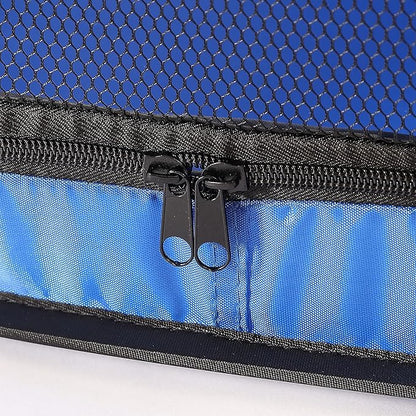 Beatrice Home Fashions Portable, Collapsible, Pop Up Kennel Travel Cat and Dog Crate, 32.5" L x 19.5" W x 19.5" H, Blue