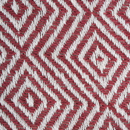 DII Diamond Throw Collection Woven Cotton, 50x60, Barn Red