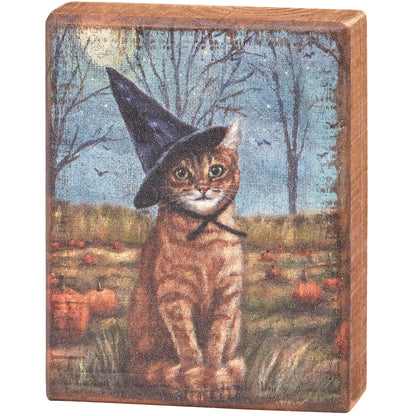 Primitives by Kathy Home Décor Block Sign - Cat As A Witch